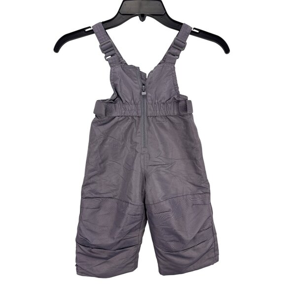 Cat and Jack Toddler Snow Bib Overalls 12M Gray Insulated Winter Pants - Picture 2 of 5